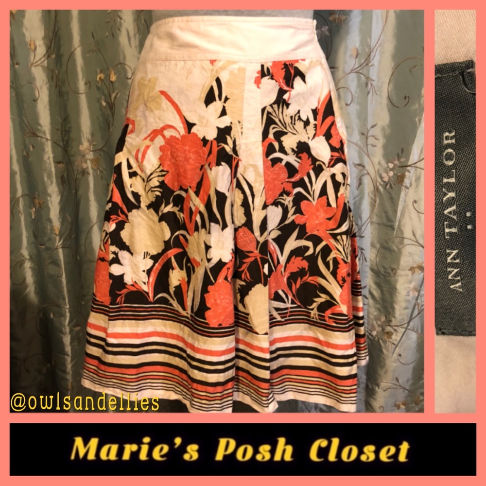Floral Ann Taylor Skirt with Matching Top